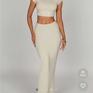 Rein Maxi Skirt Cream - Babyboo Fashion